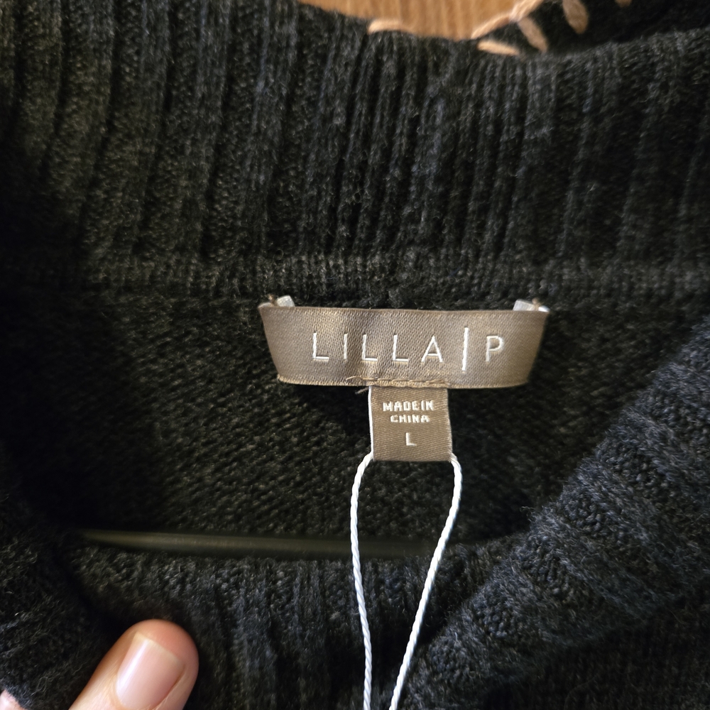 Lilla P Charcoal Knit Sweater - Picture 4 of 9